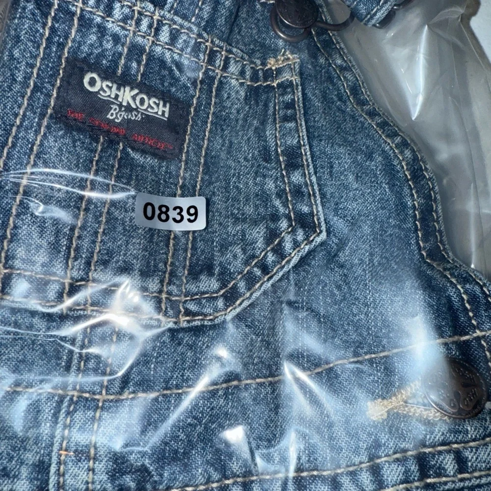 Vintage Oshkosh B'Gosh Denim Overalls‎ 12 Months Baby Made in USA Blue Jean